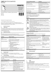 Festo CMMT-AS-C7/12-11A-P3-S1 Operating Instructions Manual