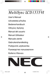 NEC MultiSync LCD1535VI User Manual