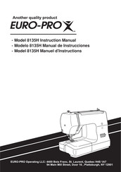 Euro-Pro 8135H Instruction Manual