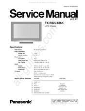 Panasonic TX-R32LX86K Service Manual
