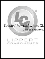 Lippert Components Solera Power Awning XL Owner's Manual