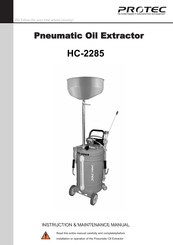 Protec HC-2285 Instruction & Maintenance Manual