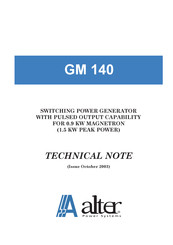 ALTER GM 140 Manual