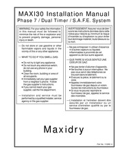 MAXIDRY MAXI30 Installation Manual