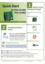 ICP DAS USA PCIe-S144 Quick Start Manual