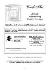Comfort Glow EF5566R Installation Instructions And Homeowner's Manual
