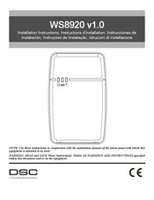 Tyco DSC WS8920 Installation Instructions Manual