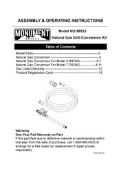 Monument Grills 98523 Assembly & Operating Instructions