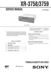 Sony XR-3758 Service Manual