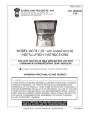 TJERNLUND UCRT Installation Instructions Manual