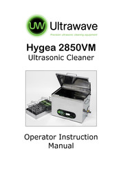 Ultrawave Hygea 2850VM Operator's Instruction Manual