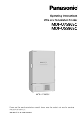 Panasonic MDF-U7586SC Operating Instructions Manual