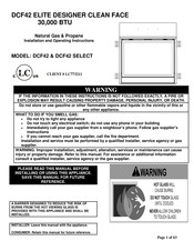 Inca Metal Cutting DCF42 Installation And Operating Instructions Manual
