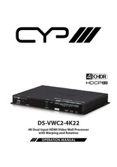 CYP DS-VWC2-4K22 Operation Manual