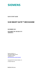 Siemens SMART GATE S-80 Quick Start Manual