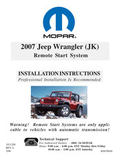 Mopar 82209982AH Installation Instructions Manual