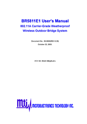 MTI BR5811E1 User Manual