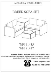 Merax BREED SOFA SET WF191435 Assembly Instruction Manual