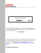 Toshiba 56HM16 Service Manual