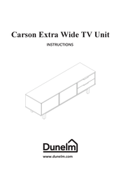 Dunelm Carson Extra Wide TV Unit Instructions Manual