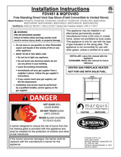 R-Co Kingsman MQFDV453LPE2 Installation Instructions Manual