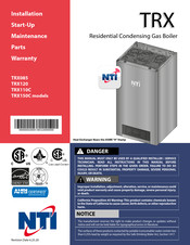 NTI TRX110CP Installation, Start-Up, Maintenance, Parts, Warranty