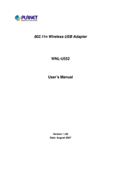 Planet Networking & Communication WNL-U552 User Manual