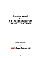 JRC NTG-420 Operation Manual