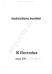 Electrolux EKM 101199 X Instruction Booklet