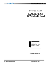 LiteOn SK-7360 User Manual