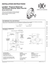 American Standard DXV Landfair D35107.640 Installation Instructions Manual