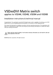 Black Box VSD88 Manual