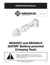 Textron Greenlee EK622LT Operation Manual