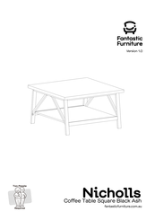 fantastic furniture Nicholls Coffee Table Square Black Ash Manual