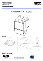 Nexo eLS600 Quick Start Manual