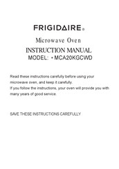 Frigidaire MCA20KGCWD Instruction Manual