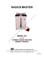 Roper Whitney RADIUS MASTER 911 Owner's Manual