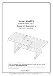 Walker Edison OWTEX Assembly Instructions Manual