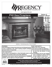 Regency Fireplace Products P42 Owners & Installation Manual