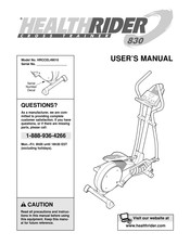 ICON Health & Fitness HEALTH RIDER 830 User Manual