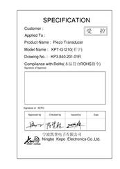 Ningbo KPT-G1210 Manual