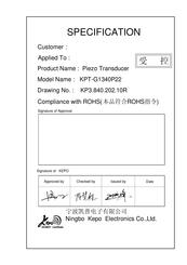 Ningbo KPT-G1340P22 Manual