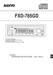 Sanyo FXD-785GD Operating Instructions Manual