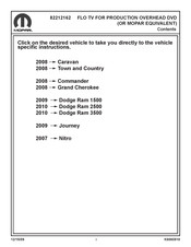 Mopar 82212162 Manual