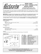 Grizzly G0835 Manual