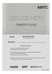 AMTC MHAV4360Y-35535 Owner's Manual