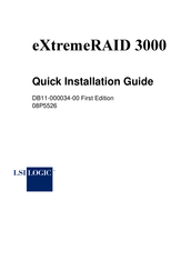 LSILogik eXtreemeRAID 3000 Quick Installation Manual