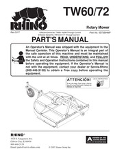 RHINO TW60 Parts Manual