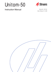 Struers Unitom-50 Instruction Manual