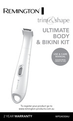 Remington Trim & Shape WPG4030AU Use & Care Manual